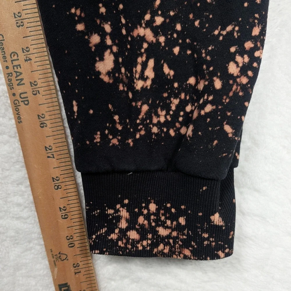 American Tall Sweatpants Mens Large‎ Tall Black Fleece Joggers Paint Splatter